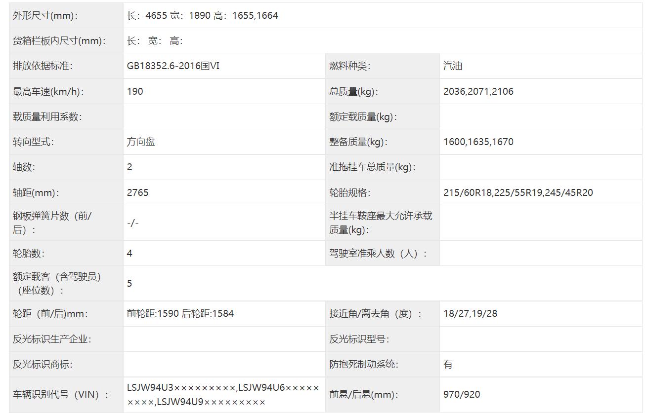 前脸设计语言更加夸张，全新一代荣威RX5申报信息曝光