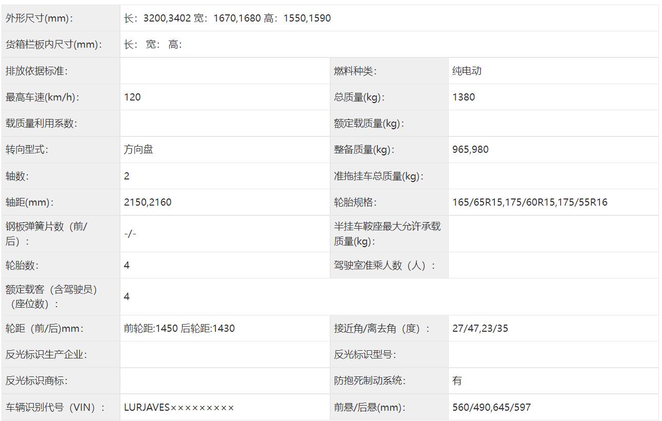微型电动车也能科技时尚，奇瑞无界Pro申报信息曝光