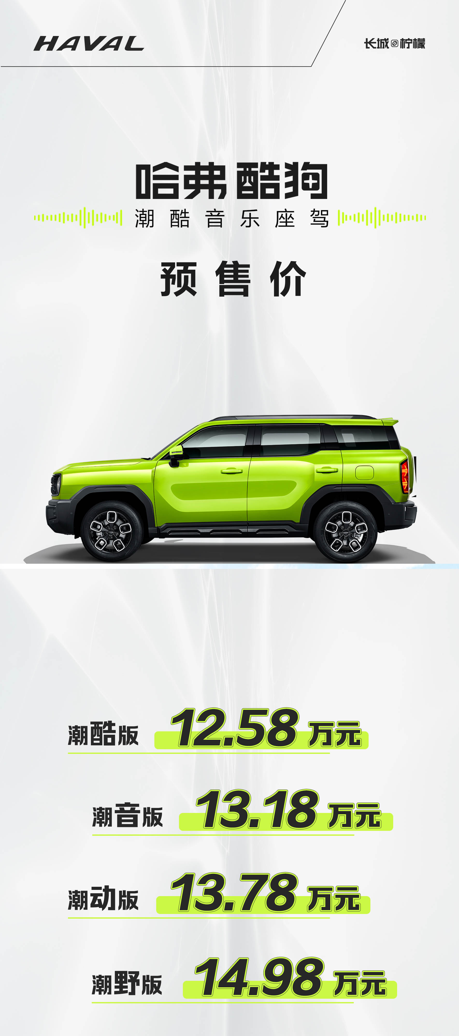 硬派与时尚相结合，哈弗酷狗正式开启预售12.58~14.98万元